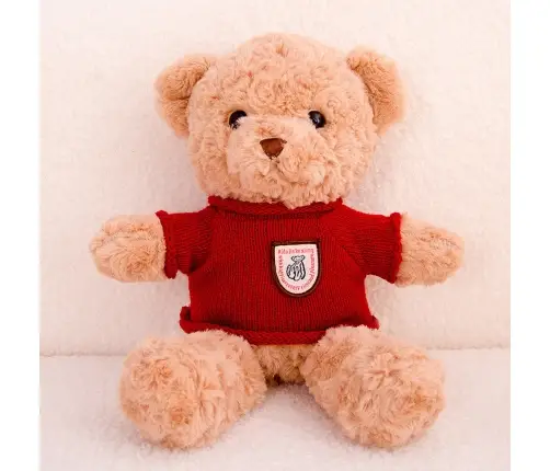 Plush Mascot Cuddly Toy Teddy Bear Beige Red Sweater 40cm