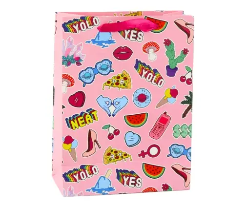 Gift Bag Stickers Colored Stamps 23 x 18 x 10.5 cm