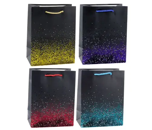 Gift Bag Glitter Gradient Dots 23 x 18 x 10.5 cm