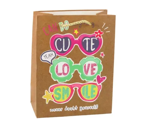 Paper Gift Bag Colorful Motifs 23 x 18 x 10.5 cm