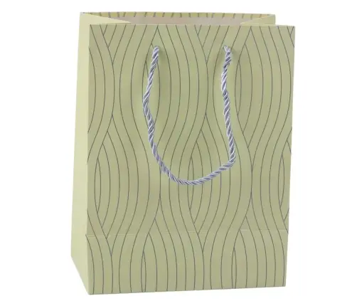 Paper Gift Bag Silver Wavy Lines 23 x 18 x 10.5 cm