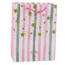 Paper Gift Bag Blue Pink Glitter 23 x 18 x 10.5 cm