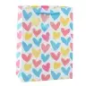Gift Bag Hearts Stars Dots Stripes Colored 23 x 18 x 10.5 cm