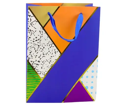 Paper Gift Bag Geometric Patterns 23 x 18 x 10.5 cm