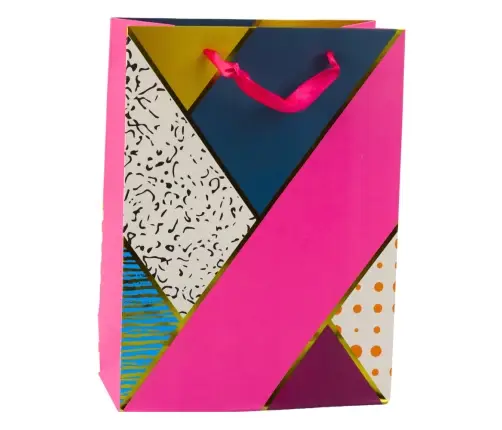 Paper Gift Bag Geometric Patterns 23 x 18 x 10.5 cm