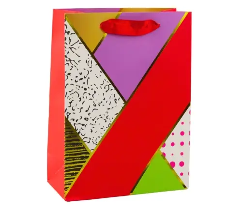 Paper Gift Bag Geometric Patterns 23 x 18 x 10.5 cm