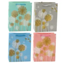 Gift Bag Dandelions Gold Elements 23 x 18 x 10.5 cm