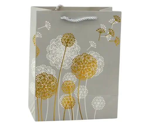 Gift Bag Dandelions Gold Elements 23 x 18 x 10.5 cm