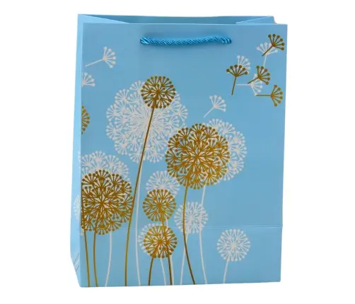 Gift Bag Dandelions Gold Elements 23 x 18 x 10.5 cm