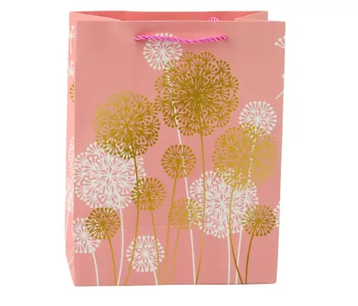 Gift Bag Dandelions Gold Elements 23 x 18 x 10.5 cm