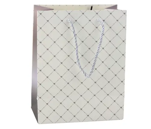 Paper Gift Bag Shiny Hearts 23 x 18 x 10.5 cm