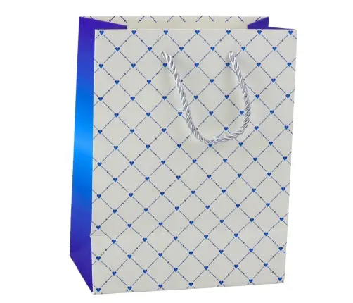 Paper Gift Bag Shiny Hearts 23 x 18 x 10.5 cm