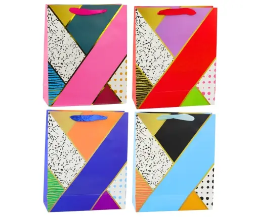 Paper Gift Bag Geometric Patterns 32 x 26 x 12 cm