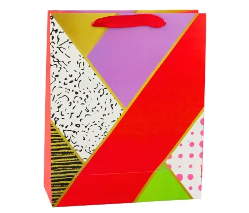 Paper Gift Bag Geometric Patterns 32 x 26 x 12 cm