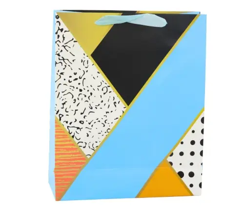 Paper Gift Bag Geometric Patterns 32 x 26 x 12 cm