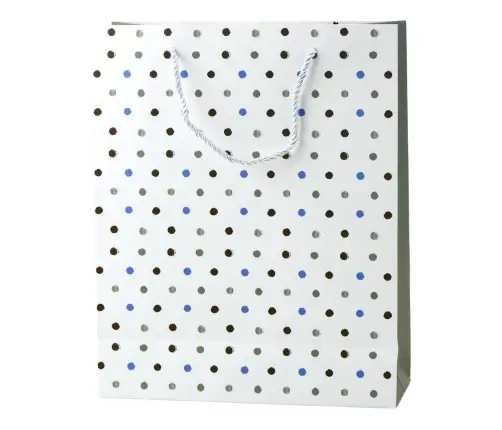 Classic Polka Dot Gift Bag with Just For You Pendant 32 x 26 x 10 cm