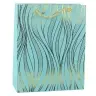 Paper Gift Bag Wavy Lines Gold 32 x 26 x 12 cm