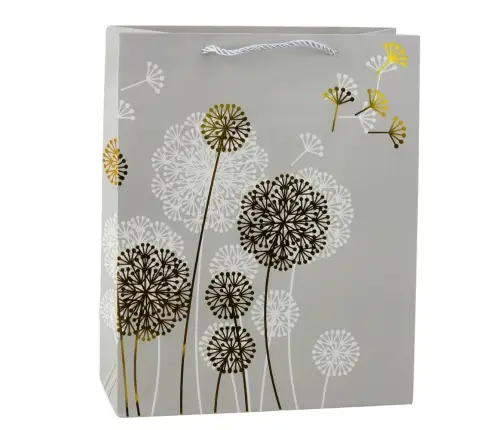 Gift Bag Dandelions Gold Elements 32 x 26 x 12cm