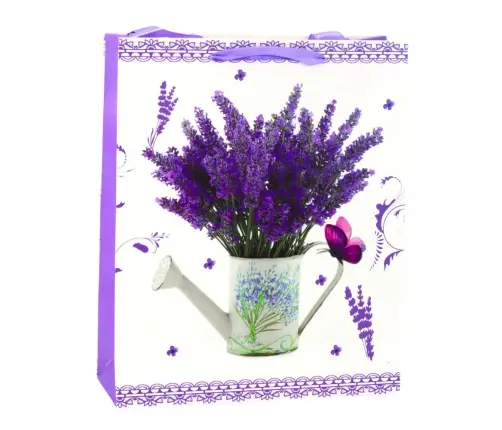 Lavender Paper Gift Bag 32 x 26 x 12 cm