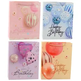 Birthday Gift Bag Happy Birthday Balloons 32 x 26 x 12 cm Birthday Gift Bag Happy Birthday Balloons 32 x 26 x 12 cm