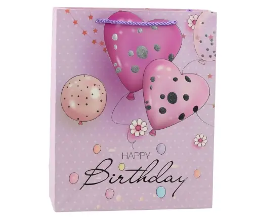 Birthday Gift Bag Happy Birthday Balloons 32 x 26 x 12 cm