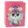 Paper Gift Bag Kittens Glitter Pink 23 x 18 x 10.5 cm