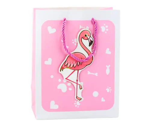 Gift Bag 3D Animals Pastel 23x 18 x 10cm