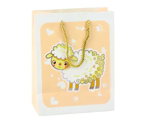 Gift Bag 3D Animals Pastel 23x 18 x 10cm