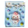 Teddy Bear Paper Gift Bag Pastel Colors 23 x 18 x 10.5 cm
