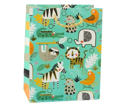 Safari Animals Paper Gift Bag 23 x 18 x 10.5 cm