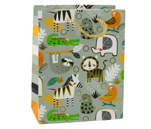 Safari Animals Paper Gift Bag 23 x 18 x 10.5 cm