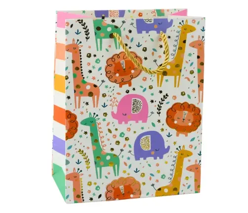 Safari Animals Paper Gift Bag 23 x 18 x 10.5 cm