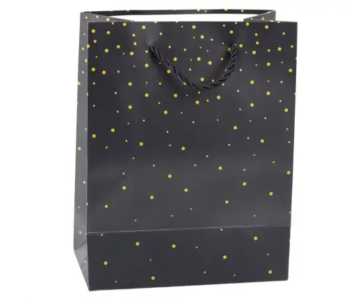 Gift Bag With Gold Dots 23 x 18 x 10.5 cm