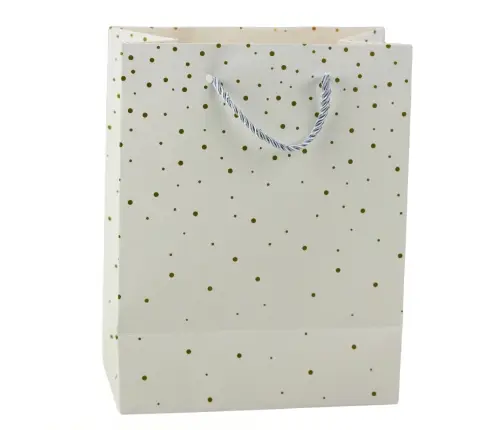 Gift Bag With Gold Dots 23 x 18 x 10.5 cm