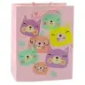 Paper Gift Bag Cats Glitter 23 x 18 x 10.5 cm