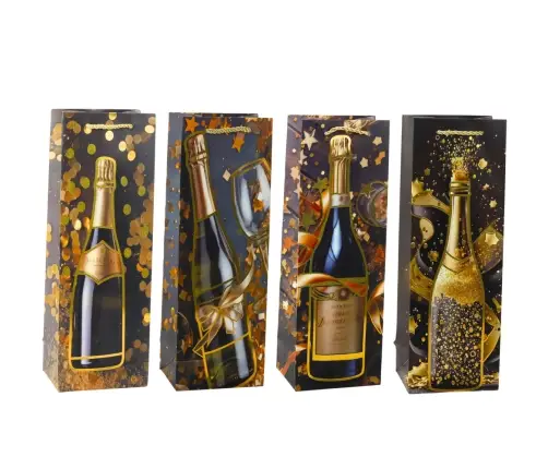 Wine Gift Bag Paper Bottle Champagne 35 x 12 x 9 cm