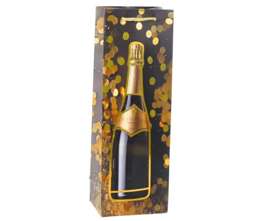 Wine Gift Bag Paper Bottle Champagne 35 x 12 x 9 cm