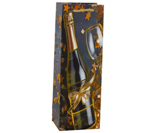 Wine Gift Bag Paper Bottle Champagne 35 x 12 x 9 cm