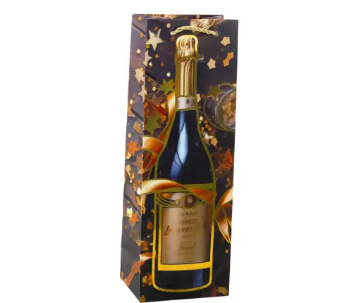 Wine Gift Bag Paper Bottle Champagne 35 x 12 x 9 cm