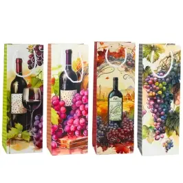 Wine Bottle Paper Gift Bag 35 x 12 x 9 cm
