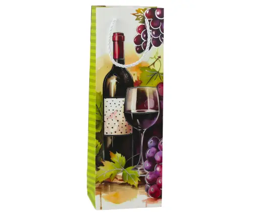 Wine Bottle Paper Gift Bag 35 x 12 x 9 cm