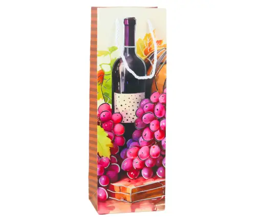 Wine Bottle Paper Gift Bag 35 x 12 x 9 cm