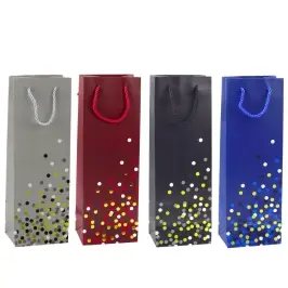Wine Bottle Gift Bag Polka Dots 36 x 12 x 9cm