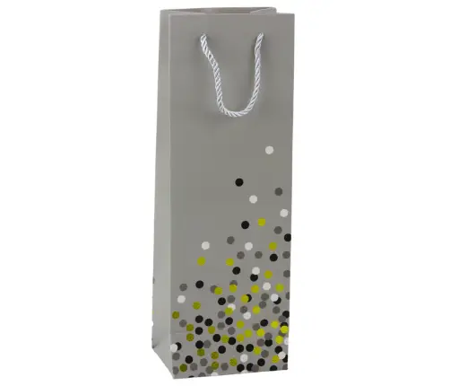 Wine Bottle Gift Bag Polka Dots 36 x 12 x 9cm