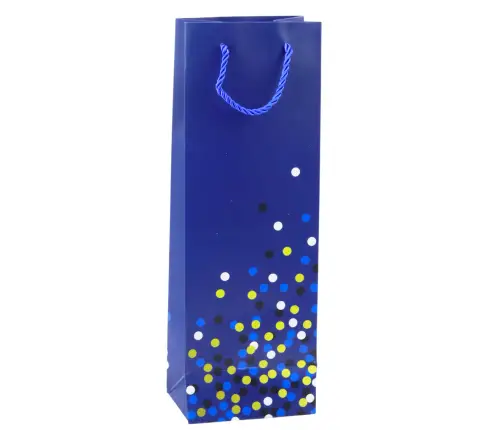 Wine Bottle Gift Bag Polka Dots 36 x 12 x 9cm