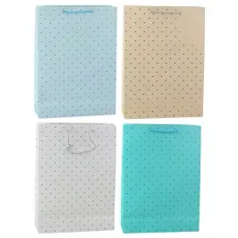 Classic Gift Bag with Gold Dots 41 x 30 x 12 cm