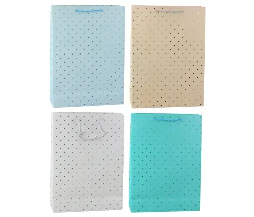 Classic Gift Bag with Gold Dots 41 x 30 x 12 cm