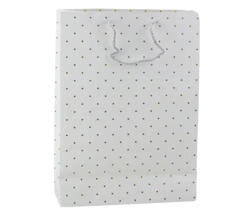Classic Gift Bag with Gold Dots 41 x 30 x 12 cm