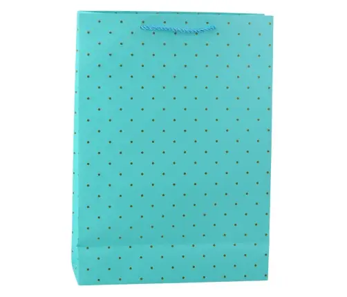 Classic Gift Bag with Gold Dots 41 x 30 x 12 cm