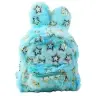 Plush Backpack Ears Gold Stars Children's Blue
